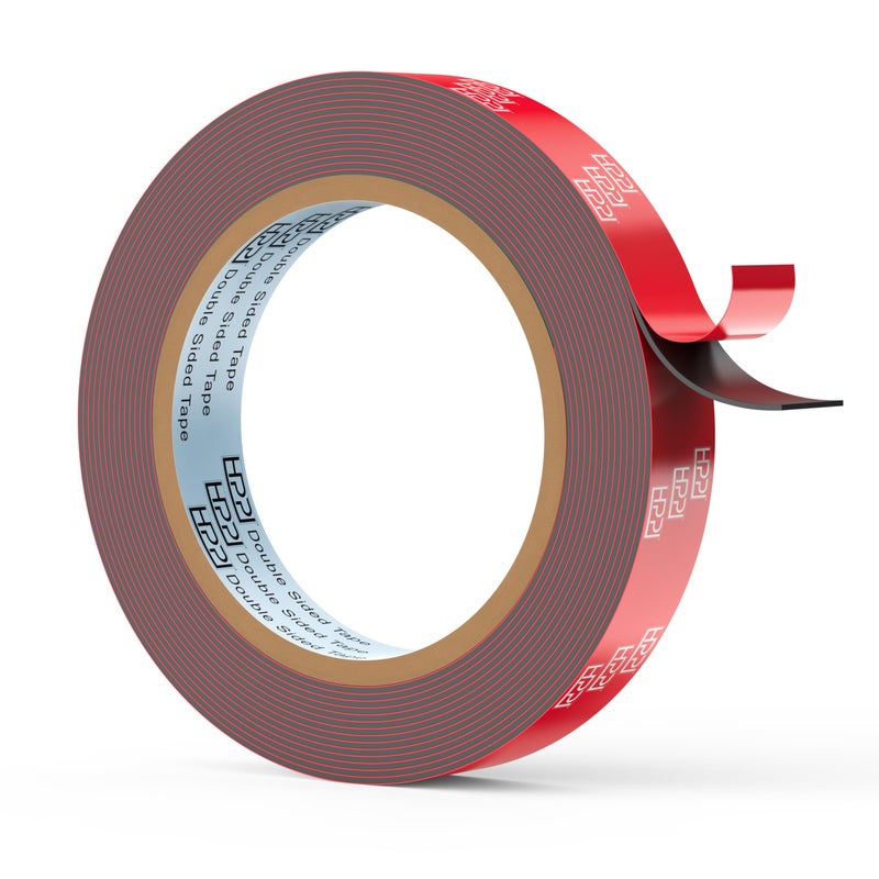 HpP شريط لاصق مزدوج الجوانب HPP، شريط قوي وعالي التحمل للاستخدام الداخلي والخارجي (0.75 بوصة × 16 قدم) - Image 1